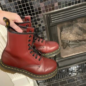 Dr martens red boots